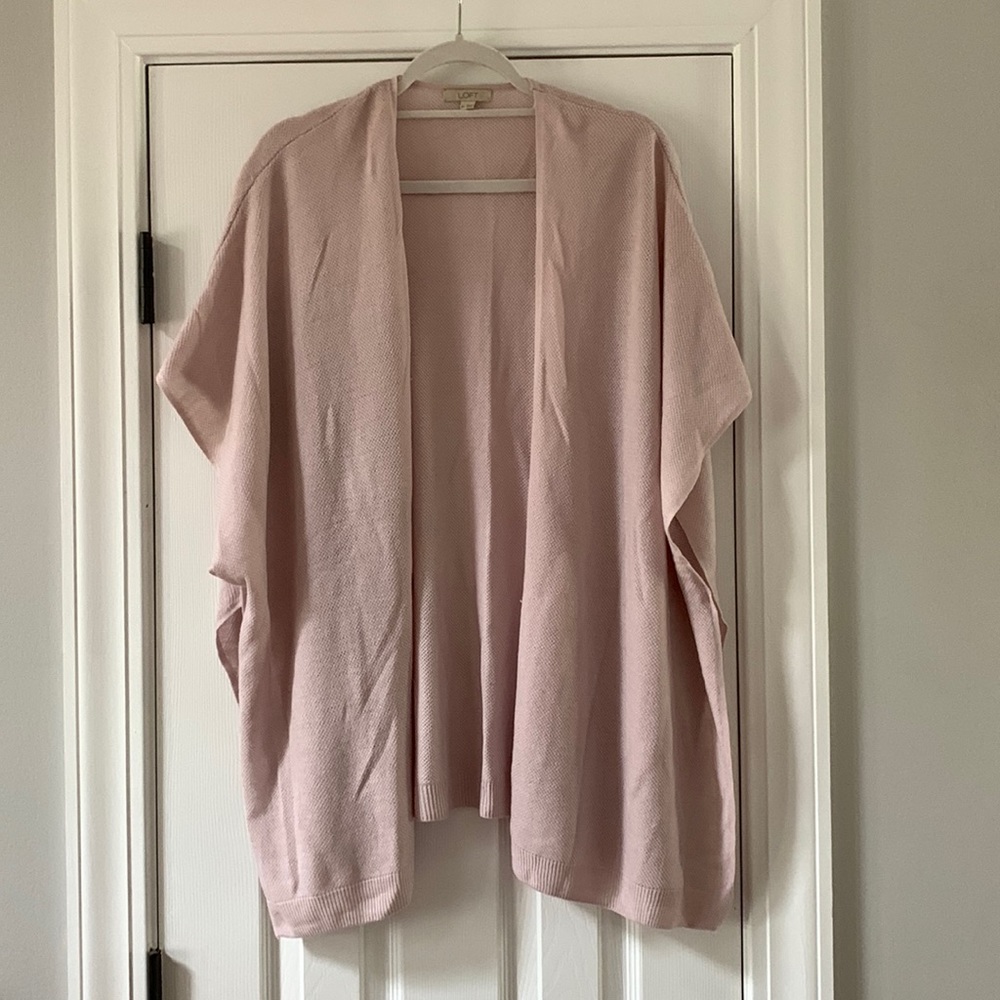 Loft Lightweight Dusty Pink Poncho M/L